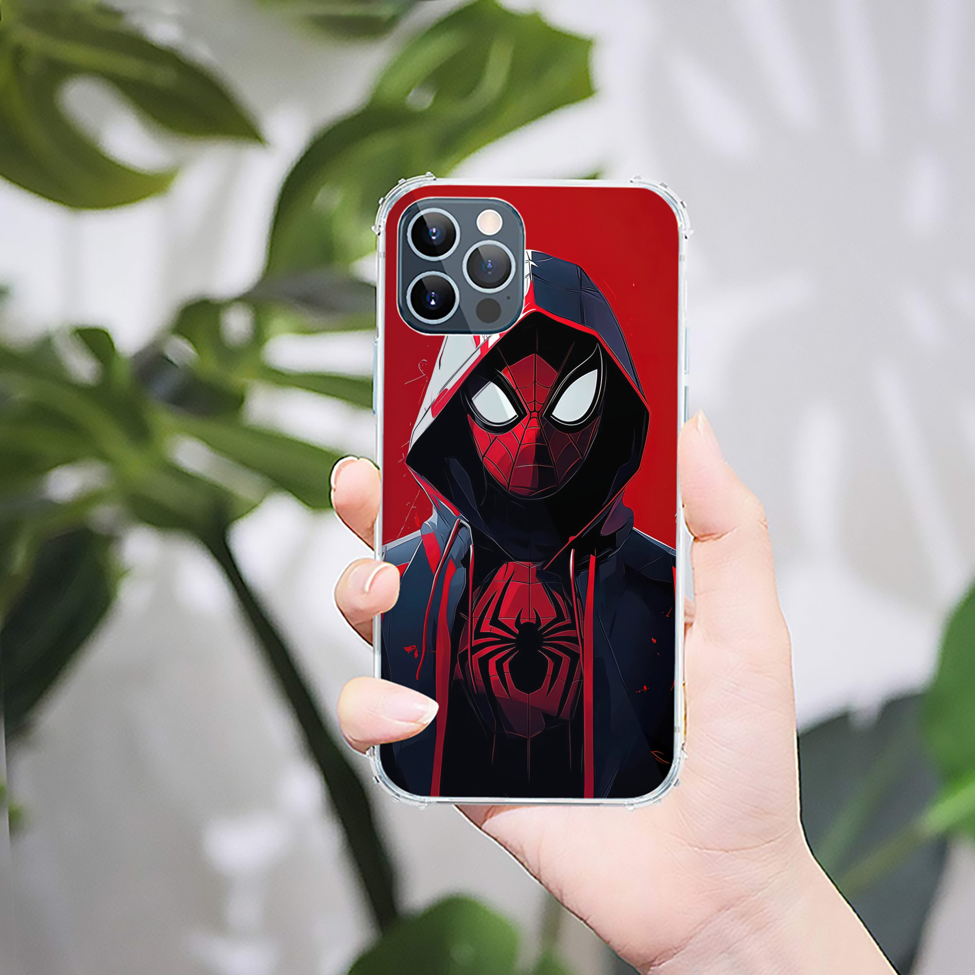 （画像用） Spider Man スパイダーマン 【iPhone 12シリーズ対応】透明スマホケース（クリアソフトケース）